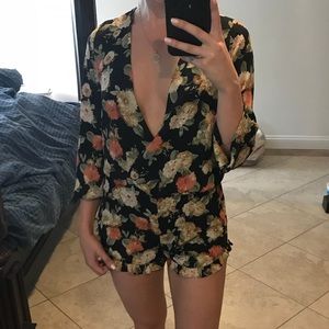 XS Plunge Romper w Open Back
